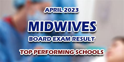 PERFORMANCE OF SCHOOLS: April 2023 Midwives .